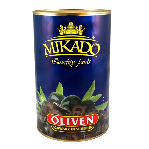 Melnās olīvas MIKADO, šķēlēs, 4250ml