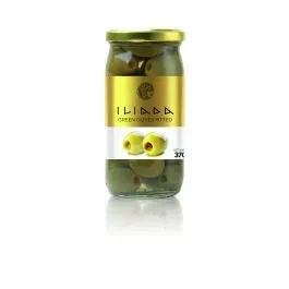 Olīvas zaļās bez kauliņiem 370g/190g ILIADA