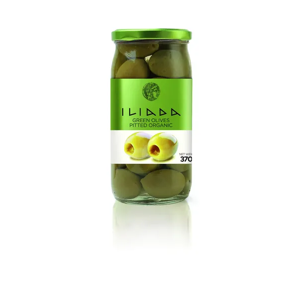 Olīvas zaļās bez kauliņiem BIO 370g/190g ILIADA [12] V_O