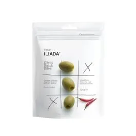 Olīvas zaļās bez kauliņiem pikantās 120g ILIADA