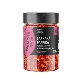 Paprikas granulas sarkanas 100g GEMOSS SPICE