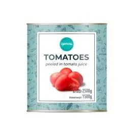 Tomāti mizoti tomātu sulā 2500g/1500g GEMOSS COLLECTION