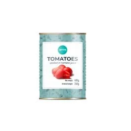 Tomāti mizoti tomātu sulā 400g/240g GEMOSS COLLECTION