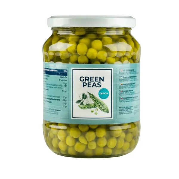 Zaļie zirnīši 690g/450g GEMOSS COLLECTION [8]