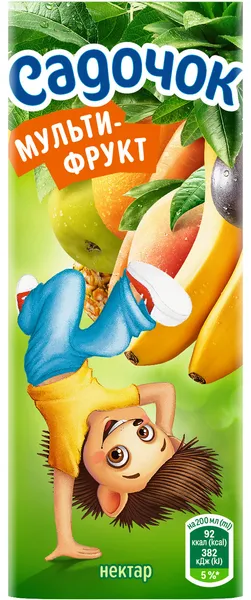 0.2L Multiaugļu nektārs "Sadochok" ar mīkst.