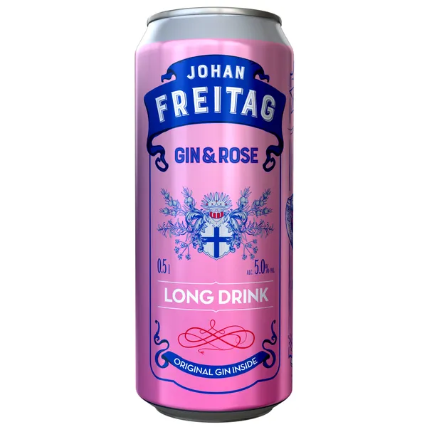Alk.kokt.JOH.FREITAG GIN&ROSE 5% 0,5L D