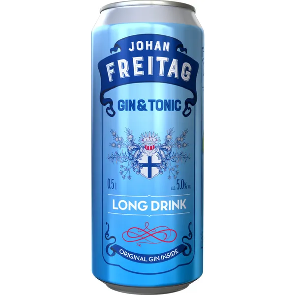Alk. kokt. Johan Freitag Gin and Tonic 5% 0.5l