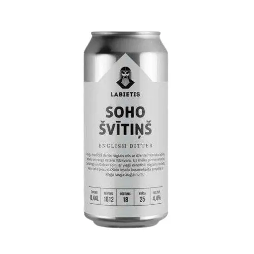 Alus Soho Švītiņš 4.4% 0.44l CAN, Labietis