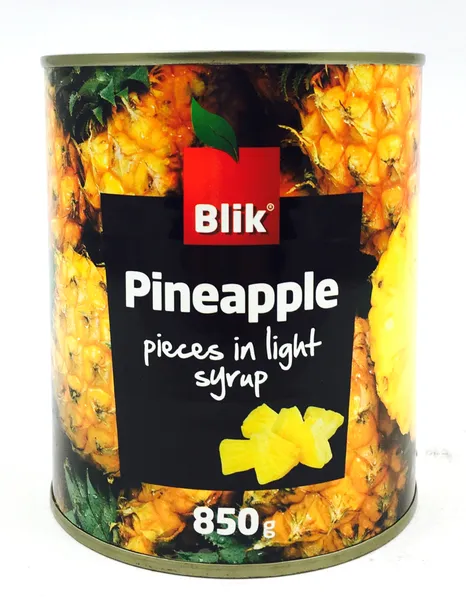 Ananāsi sīrupā gab. 850g (430g), Blik