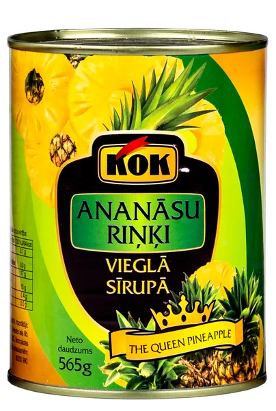 Ananāsu riņķi vieglā sīrupā KOK 565g/300g