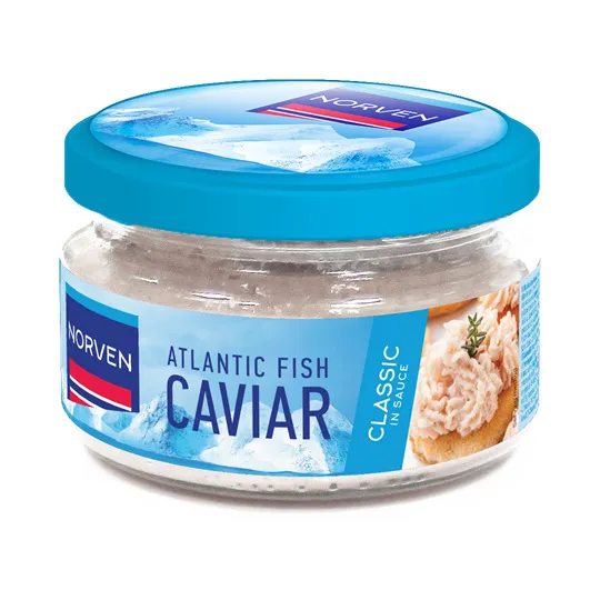 Atlantijas zivju ikru pasta baltajā mērcē ar kūpinātu lasi Caviar 160g, Norven