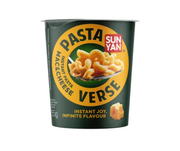 Ātri pag. makaroni ar siera un krējuma mērci Pasta Verse 55g, Sun Yan