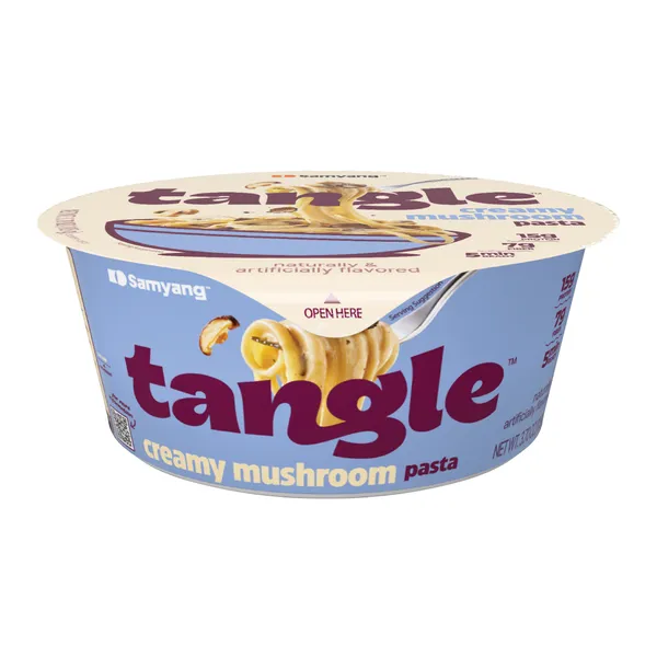 Ātri pagatavojamā pasta ar krēmīgo sēņu garšu traukā 105g, Tangle