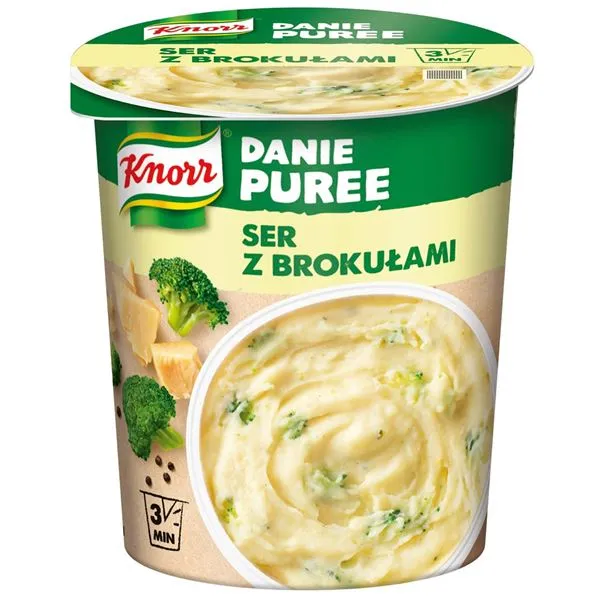 Ātri pagatavojamais Kartupeļu biezenis ar sieru un brokoļiem 50g, Knorr