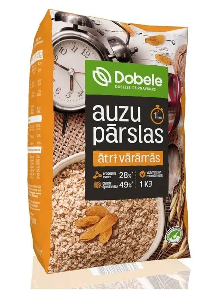 Auzu pārslas Dobele ātri vārāmās 1kg