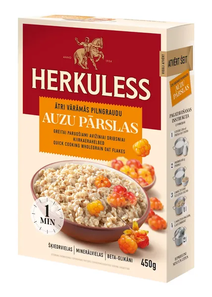 Auzu pārslas Herkuless ātri vārāmās 450g