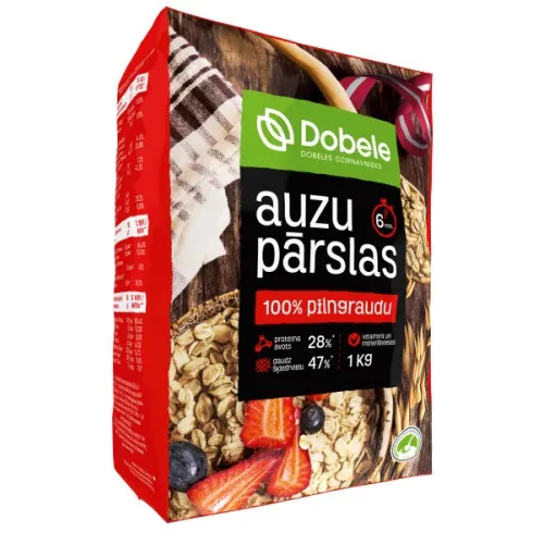 Pārslas auzu pilngraudu Dobele 1kg
