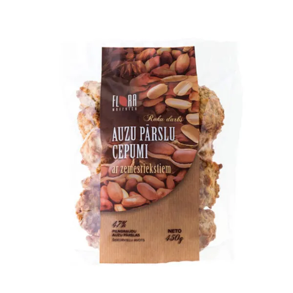 Cepumi auzu pārslu ar riekstiem FLORA 450g