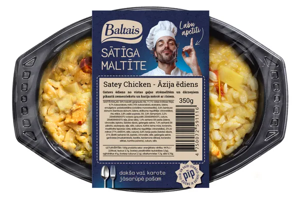 Āzijas ēdiens Satey Chicken 350g, Baltais
