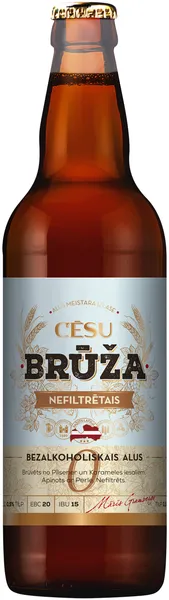 B/a alus Cēsu Brūža nefiltrētais 0% 0.5l