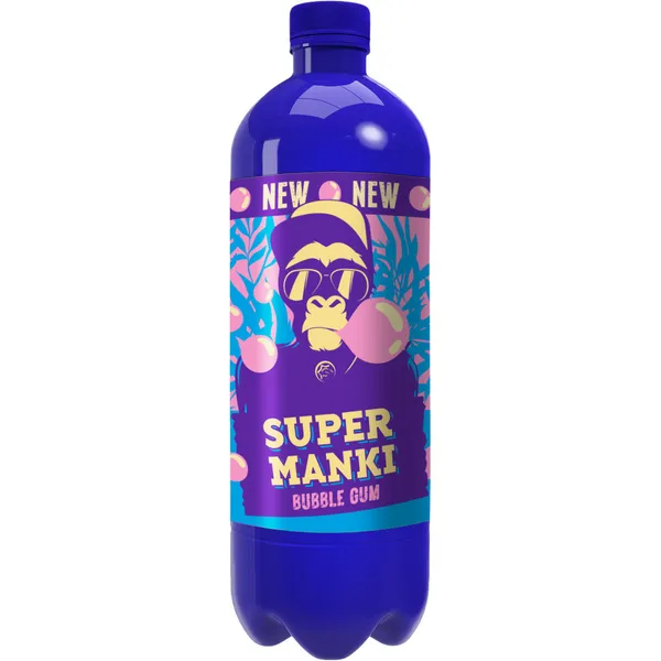 B/a gāzēts dzēriens Bubble Gum 0.5l PET, Super Manki