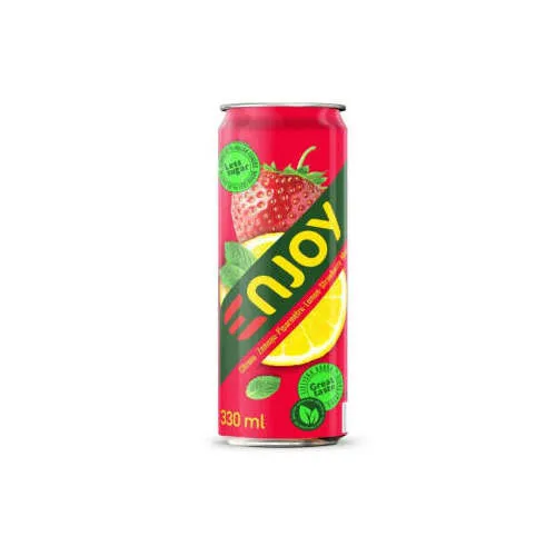 B/a gāzēts dzēriens Enjoy citronu, zemeņu 0.33l CAN