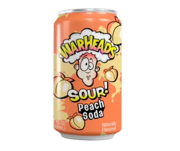 B/a gāzēts dzēriens Peach Soda 330ml, Warheads