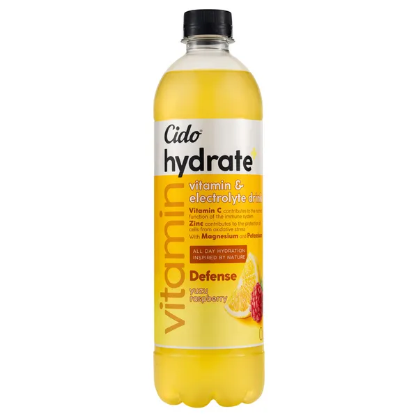 B/a negāzēts dzēriens ar auzu un aveņu garšu Defense 600ml PET, Cido Hydrate +