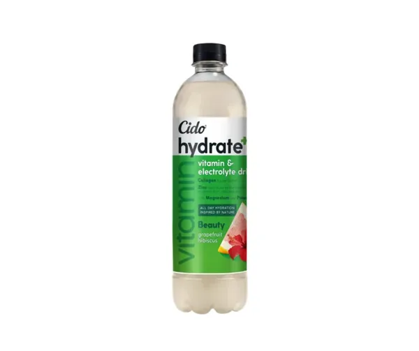B/a negāzēts dzēriens ar greipfrūta un hibiskusa garšu Beauty 0.6l PET, Cido Hydrate+