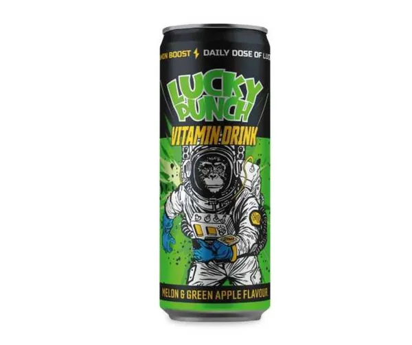 B/a vitamīnu dzēriens Melon  and  Green Apple Flavor 0.33l CAN, Lucky Punch