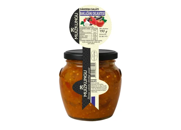 Baklažānu Delikatese 490g, Muižkungu