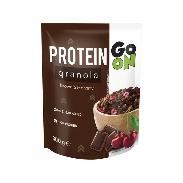 Batoniņš Go On Protein Granola Brownie ar kiršiem 300g, Sante