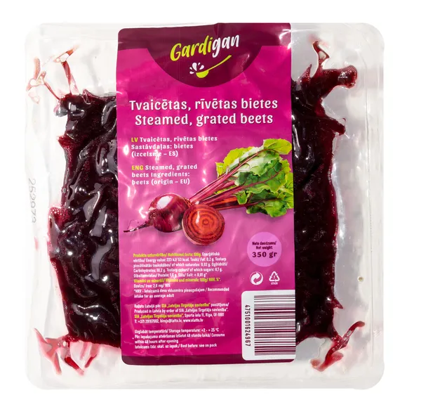 Bietes tvaicētas rīvētas 350g, Gardigan