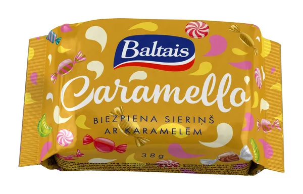 Biezpiena sieriņš BALTAIS karameļu 38g