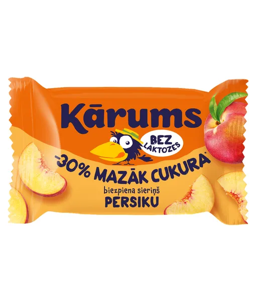 Biezpiena sieriņš bez laktozes KĀRUMS persiku 40g