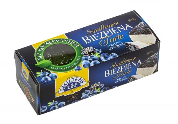 Biezpiena torte ar melleņu ievārījumu 500g, Smiltene