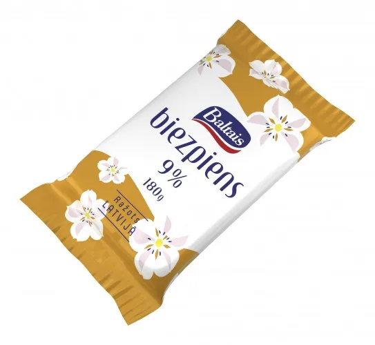 Pilnpiena biezpiens BALTAIS 9% 180g