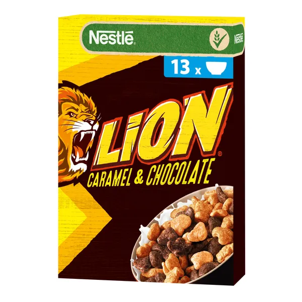 Brokastu pārslas Lion Caramel  and  Chocolate 400g, Nestllē