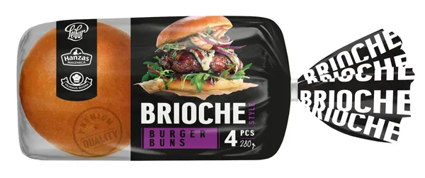 Burgeru maizītes Brioche 280g, Hanzas Maiznīca