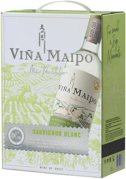 B.vīns Vina Maipo Mi Puebl. Sauv. Blanc sausais 12.5% BIB 3l.