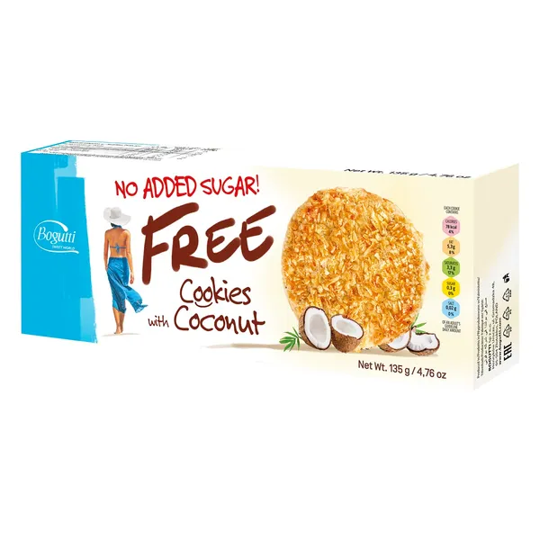 Cepumi Bogutti kokosrieksta bez cukura 135g