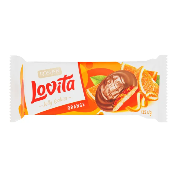 Cepumi Lovita ar apelsīna garšu 135g, Roshen