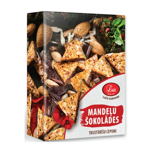Cepumi Mandeļu trijstūrīši ar šokolādi 220g, Lāči