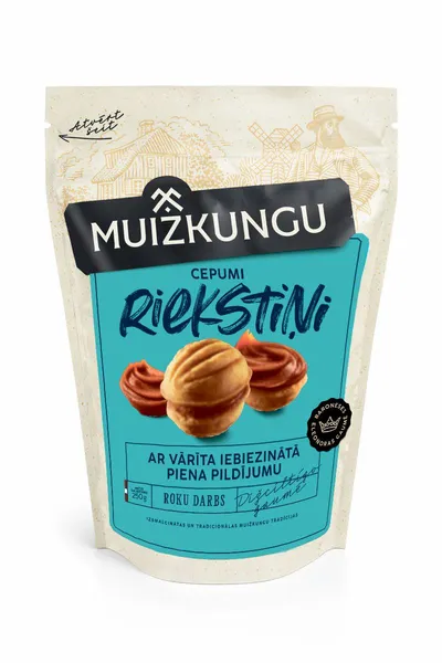 Cepumi Riekstiņi ar vārītā iebiezinātā piena pildījumu 250g, Muižkungu