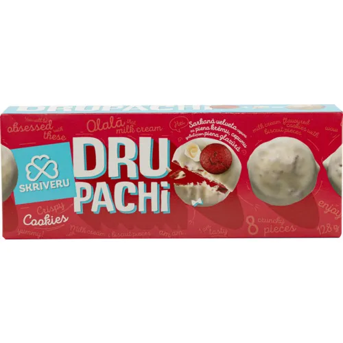 Cepumi sarkanā velveta ar piena krēmu, cep. gab. piena glazūrā 128g, Skrīveru