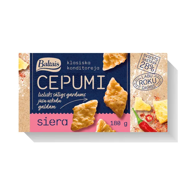 Baltais Siera cepumi 180g