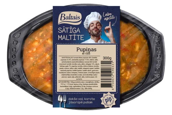 Čilli pupiņas 300g, Baltais