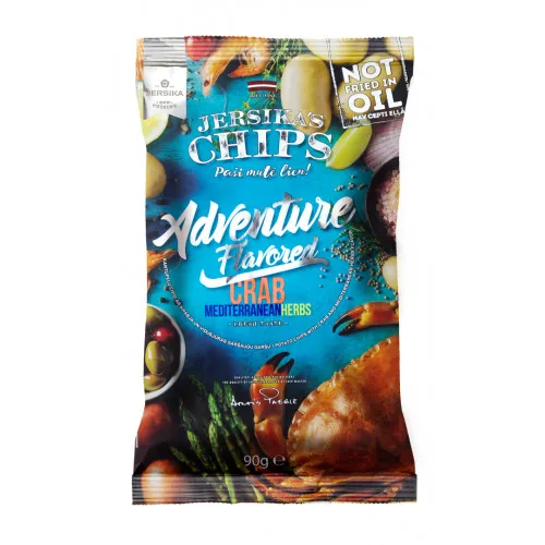 Čipsi ar krabju garšu 90g, Jersika