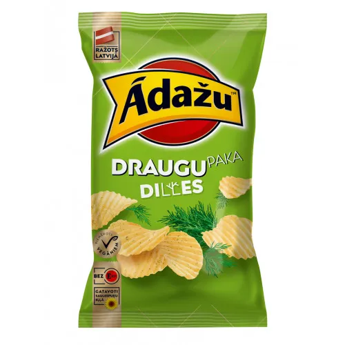 Čipsi ĀDAŽU Draugu paka ar diļļu garšu 180g