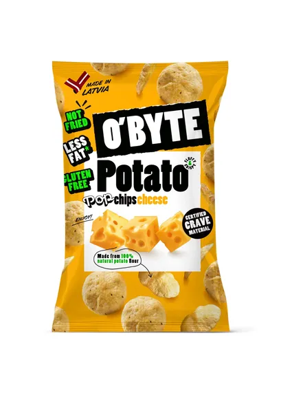 Čipsi O'BYTE kartupeļu ar siera garšu 90g